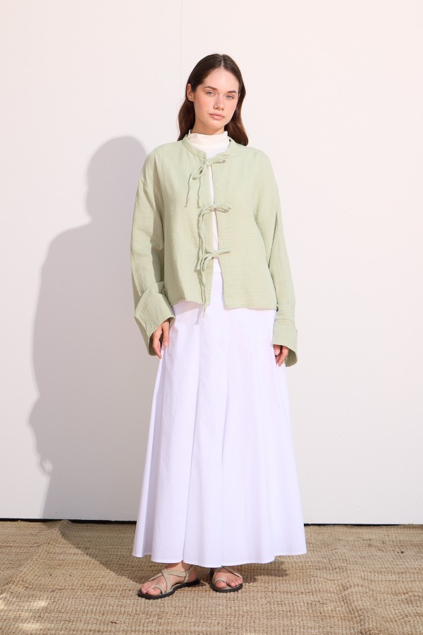 Müslin Kimono Uçuk Yeşil