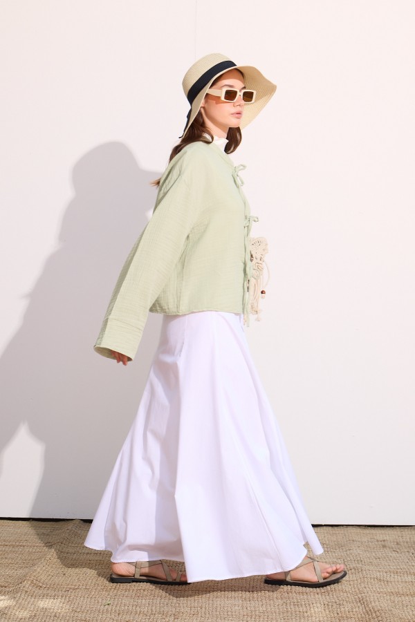 Müslin Kimono Uçuk Yeşil