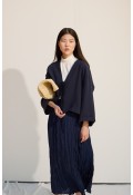 Bağcıklı Kimono Lacivert