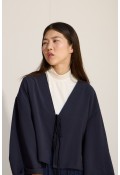 Bağcıklı Kimono Lacivert