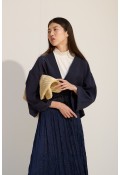 Bağcıklı Kimono Lacivert