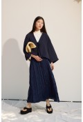 Bağcıklı Kimono Lacivert
