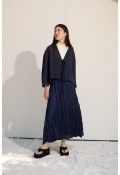 Bağcıklı Kimono Lacivert