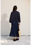 Bağcıklı Kimono Lacivert