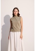 Pamuklu Sıfır Kol Body Olive
