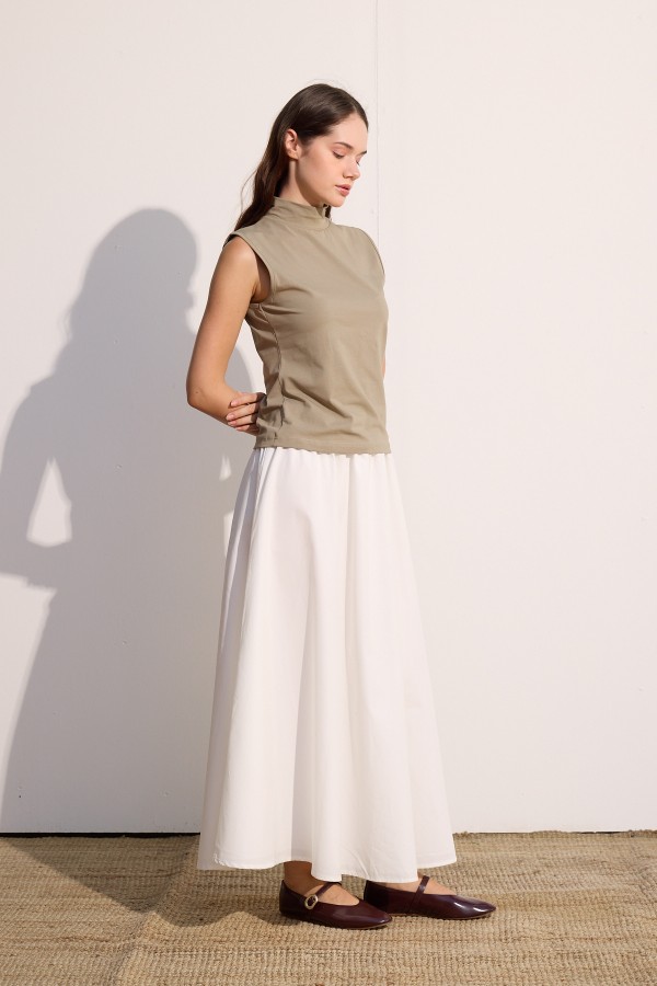 Pamuklu Sıfır Kol Body Olive