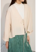 Bağcıklı Kimono BEJ