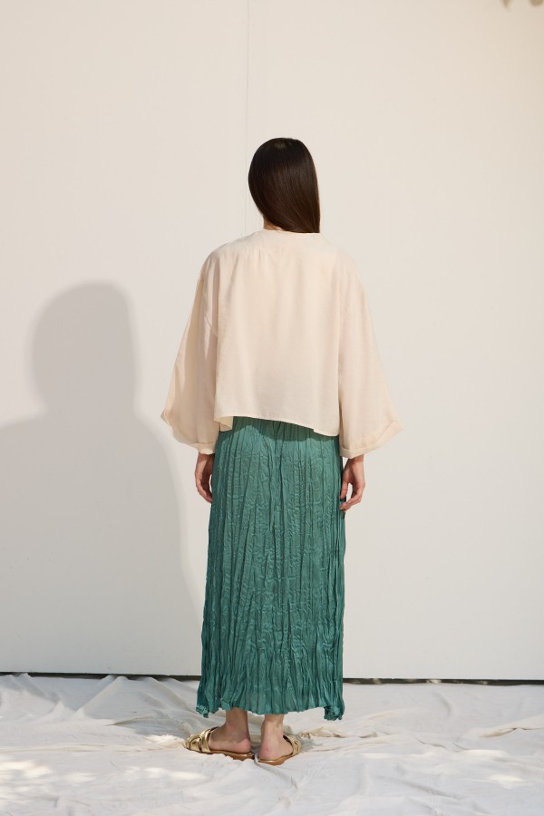 Bağcıklı Kimono BEJ