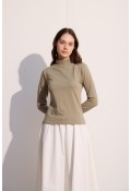 Pamuklu Uzun Kol Body Olive