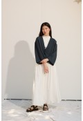 Bağcıklı Kimono Petrol yeşili