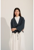 Bağcıklı Kimono petrol yeşili