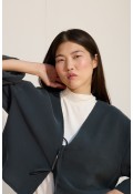 Bağcıklı Kimono Petrol yeşili