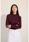 Fitilli Uzun Kol Body Koyu Bordo