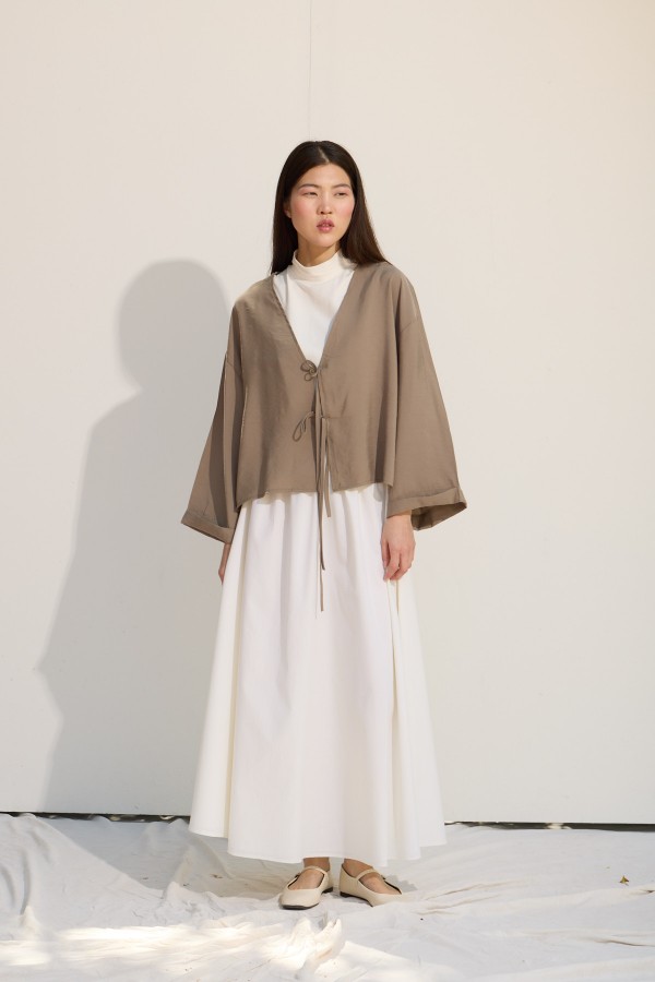 Bağcıklı Kimono Yeşil Çay