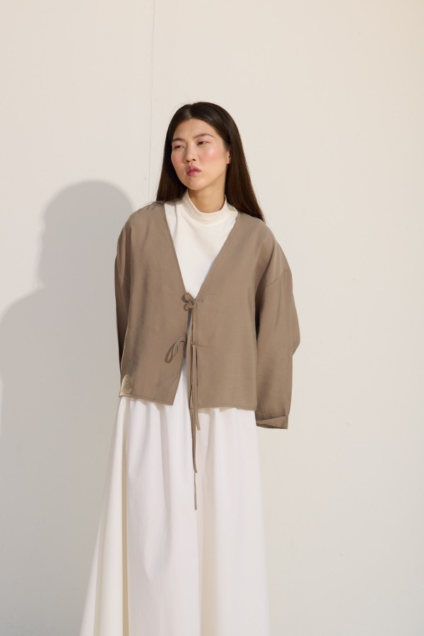 Bağcıklı Kimono Yeşil Çay