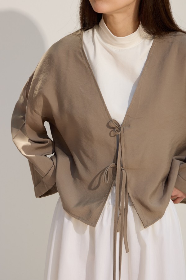 Bağcıklı Kimono Yeşil Çay