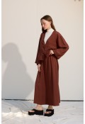 düğmeli kimono çikolata kahve