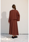 düğmeli kimono çikolata kahve
