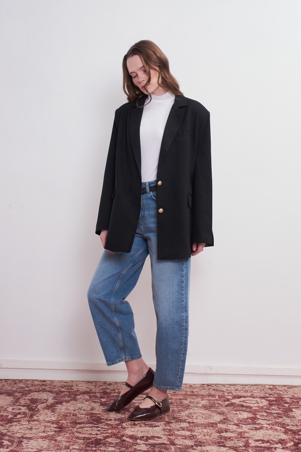 Oversize Blazer Ceket Siyah