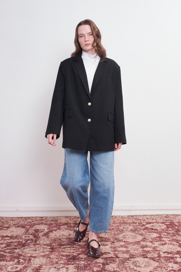 Oversize Blazer Ceket Siyah