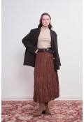 Oversize Blazer Ceket Acı Kahve