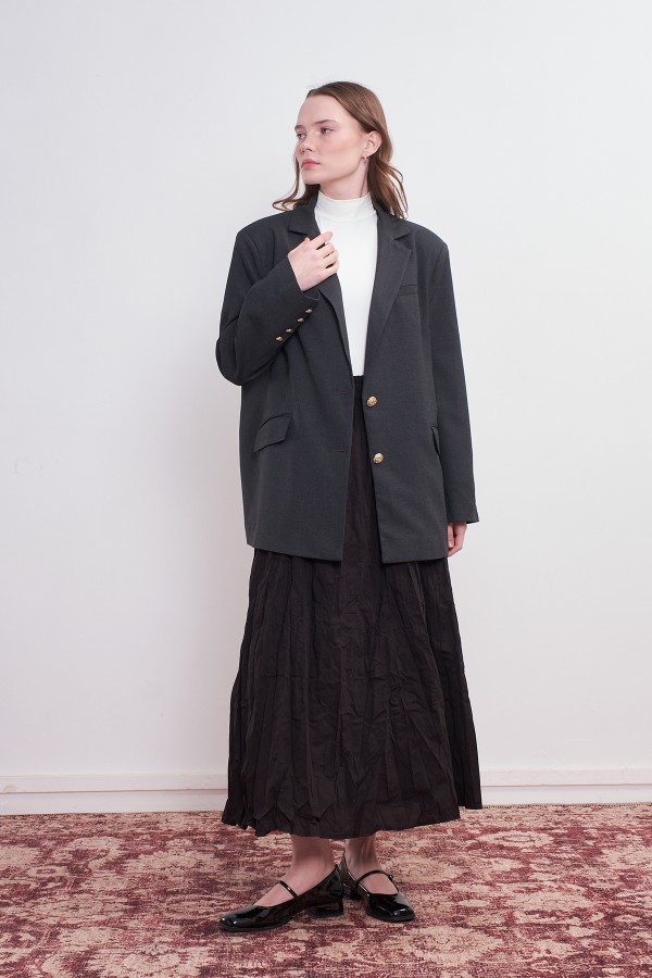 Oversize Blazer Ceket Antrasit