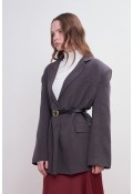 Oversize Natural Blazer Ceket Antrasit