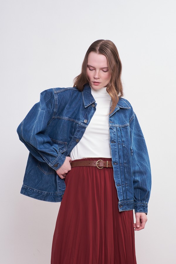 Bomber Denim Ceket