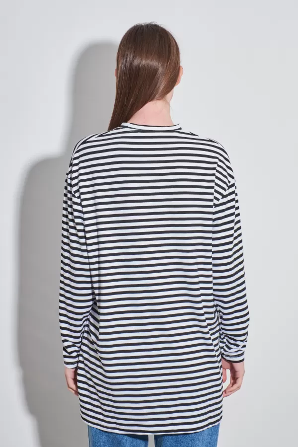 Çizgili White Black 80
