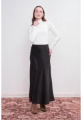 Saten Çan Etek Siyah