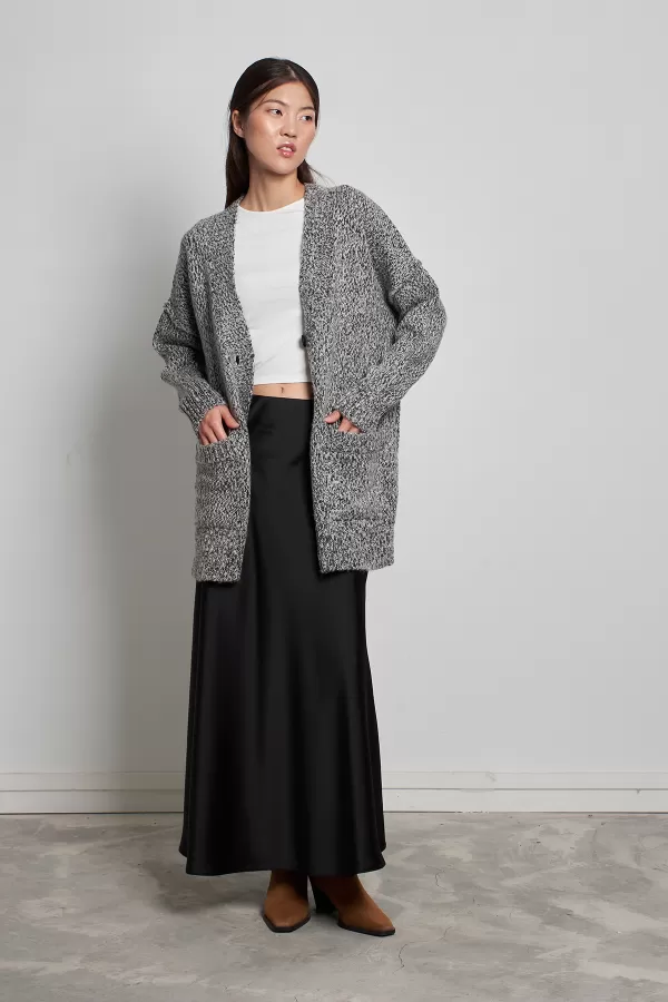 Oversize Düğmeli Hırka