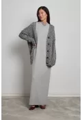 Oversize Düğmeli Hırka