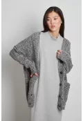 Oversize Düğmeli Hırka
