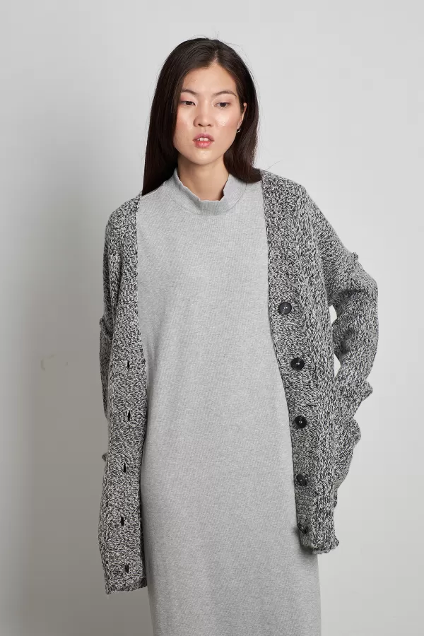 Oversize Düğmeli Hırka