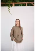 Geniş Manşetli Premium Gömlek Yeşil