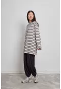 Pamuklu Basic Sweatshirt Çizgili 