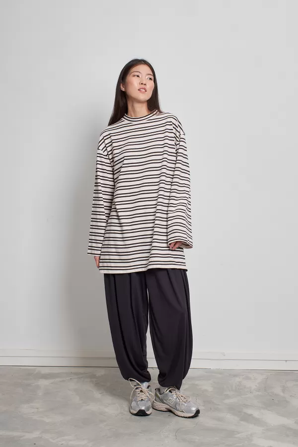 Pamuklu Basic Sweatshirt Çizgili 