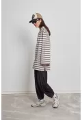 Pamuklu Basic Sweatshirt Çizgili 