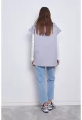 Fermuarlı Pop Sweatshirt Gri