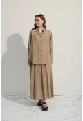 Oversize Cepli Gömlek Yeşil Çay