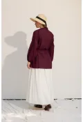 NERVÜRLÜ VUAL GÖMLEK BORDO